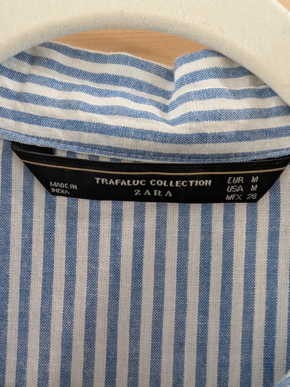 Zara Trafaluc Blue & White Striped Shirt Dress - Picture 7 of 7